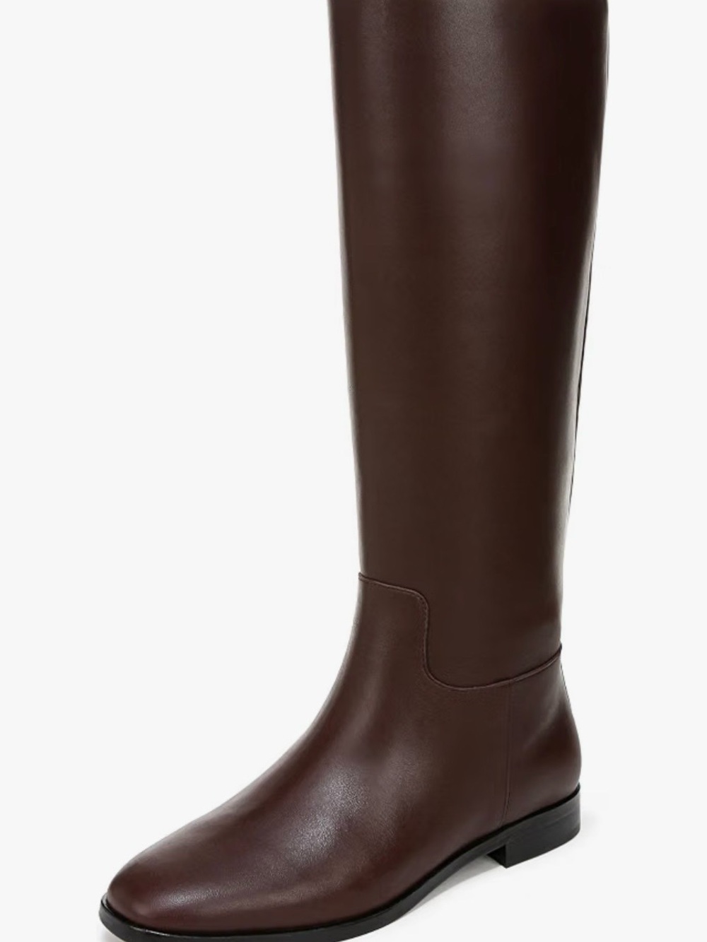 Vince Leather Boots in Dark Brown